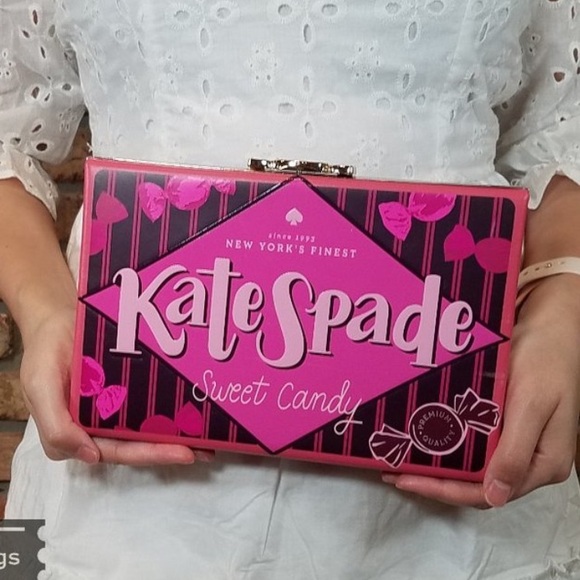Kate Spade New York Candy Shop Wrapper Sweet Candy Box Novelty Clutch - Picture 16 of 16